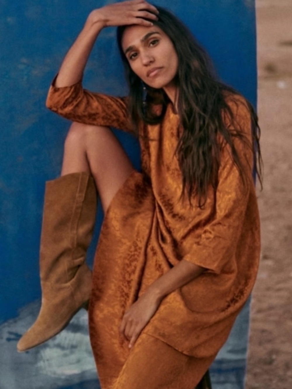 Sezane Tinsley Dress Bronze